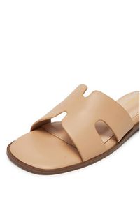 DeeZee Klapki DZ-S8 Beżowy. Kolor: beżowy. Materiał: skóra #5