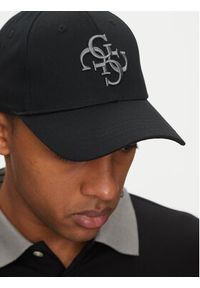 Guess Czapka z daszkiem M5GZ07 WO07T Czarny. Kolor: czarny. Materiał: materiał, bawełna