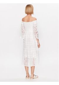 Iconique Sukienka letnia IC23 018 Biały Regular Fit. Kolor: biały. Materiał: bawełna, syntetyk. Sezon: lato #6