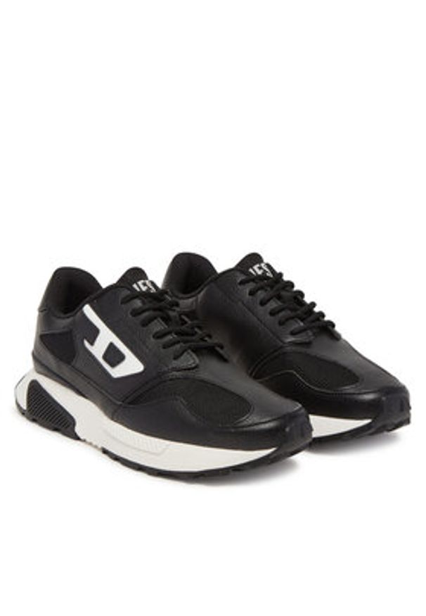 Diesel Sneakersy S-Tame-D Running Y03598P8109 T8013 Czarny. Kolor: czarny. Materiał: skóra. Sport: bieganie