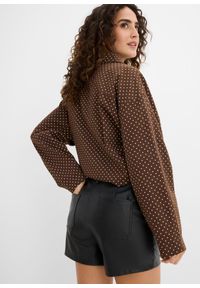 bonprix - Szorty z imitacji skóry. Kolor: czarny. Materiał: skóra. Długość: krótkie. Styl: elegancki #3