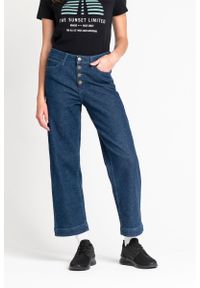 Lee - LEE WIDE LEG DAMSKIE SPODNIE JEANSOWE DARK WILMA L30GDJGR 112106444