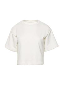 DOLLINA - Biały t-shirt Lozza. Kolor: biały. Materiał: materiał. Wzór: aplikacja #2