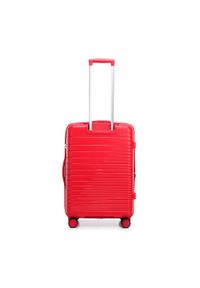 Wittchen - Zestaw walizek z polipropylenu z błyszczącymi paskami czerwony. Kolor: czerwony. Wzór: paski, aplikacja. Styl: elegancki #9