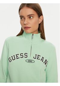 Guess Jeans Bluza W5RQ25 K68I4 Zielony Regular Fit. Kolor: zielony. Materiał: bawełna #3