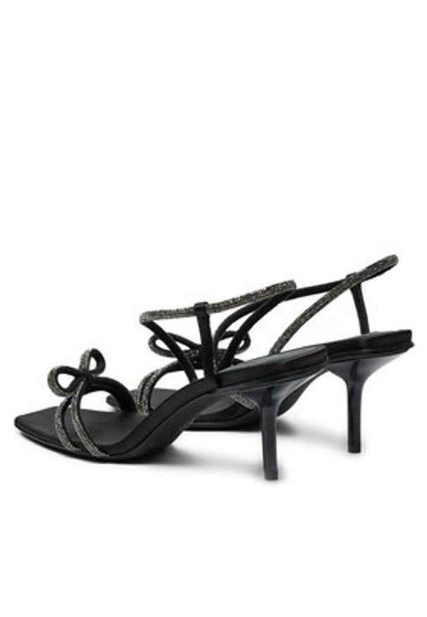 Max Mara Sandały Crystalsandal 2424526411600 Czarny. Kolor: czarny. Materiał: materiał