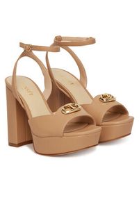 TwinSet - TWINSET Sandały 251TCP122 Brązowy. Kolor: brązowy. Materiał: skóra #3