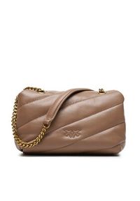 Pinko Torebka Love Baby Puff C AI 23-24 PLTT 100040 A0F2 Beżowy. Kolor: beżowy. Materiał: skórzane