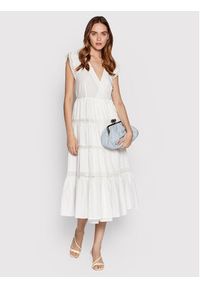TwinSet - TWINSET Sukienka letnia 221TT2030 Biały Regular Fit. Kolor: biały. Materiał: bawełna. Sezon: lato #4