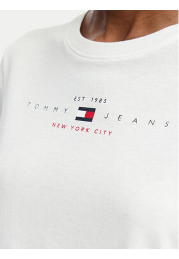 Tommy Jeans T-Shirt Linear Ss Tee DW0DW22789 Kremowy Regular Fit. Kolor: kremowy. Materiał: bawełna