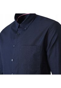 Delikatnie Taliowana Koszula Weekendowa - Pako Jeans - Granatowa. Okazja: na co dzień. Kolor: niebieski. Materiał: bawełna. Styl: casual #6