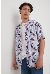PRODUKT by Jack & Jones - Produkt by Jack & Jones koszula bawełniana męska kolor fioletowy regular. Kolor: fioletowy. Materiał: bawełna. Długość rękawa: krótki rękaw. Długość: krótkie