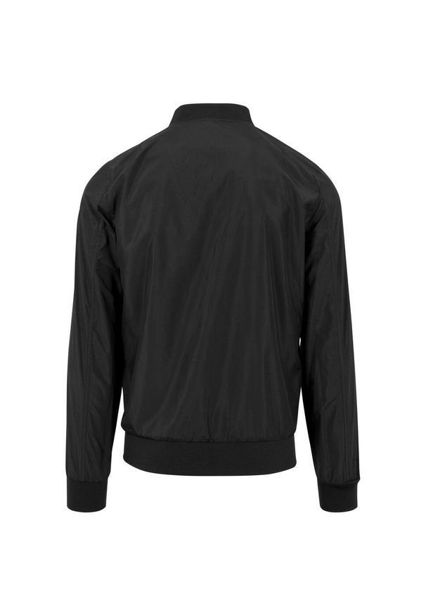 BUILD YOUR BRAND - Męska Nylonowa Kurtka Bomberka. Kolor: czarny. Materiał: nylon
