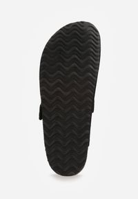 Renee - Czarne Klapki Typu Chodaki z Zamszu Naturalnego z Klamrą Meridnore. Kolor: czarny. Materiał: zamsz. Sezon: lato. Styl: elegancki #7