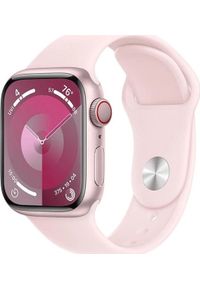 APPLE - Smartwatch Apple Watch 9 GPS + Cellular 41mm Pink Alu Sport M/L Różowy (MRJ03QP/A). Rodzaj zegarka: smartwatch. Kolor: różowy. Styl: sportowy #1
