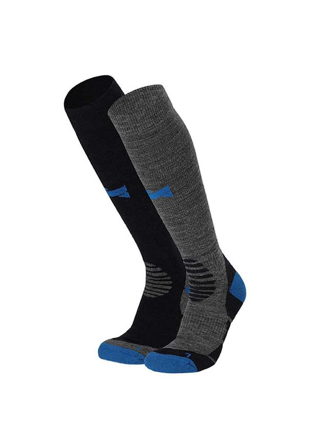 XTREME - Skarpety uciskowe outdoorowe unisex. Kolor: szary. Materiał: wełna, poliamid, elastan. Sport: narciarstwo, turystyka piesza