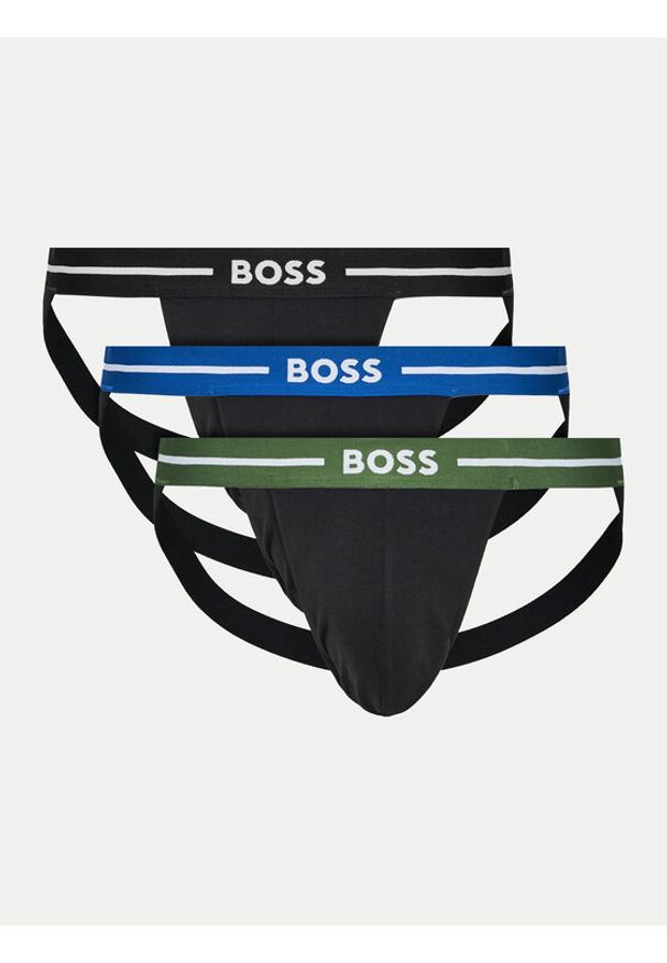 BOSS Komplet slipów Jock Strap Jockstrap 3P Bold 50514965 Kolorowy. Materiał: bawełna. Wzór: kolorowy