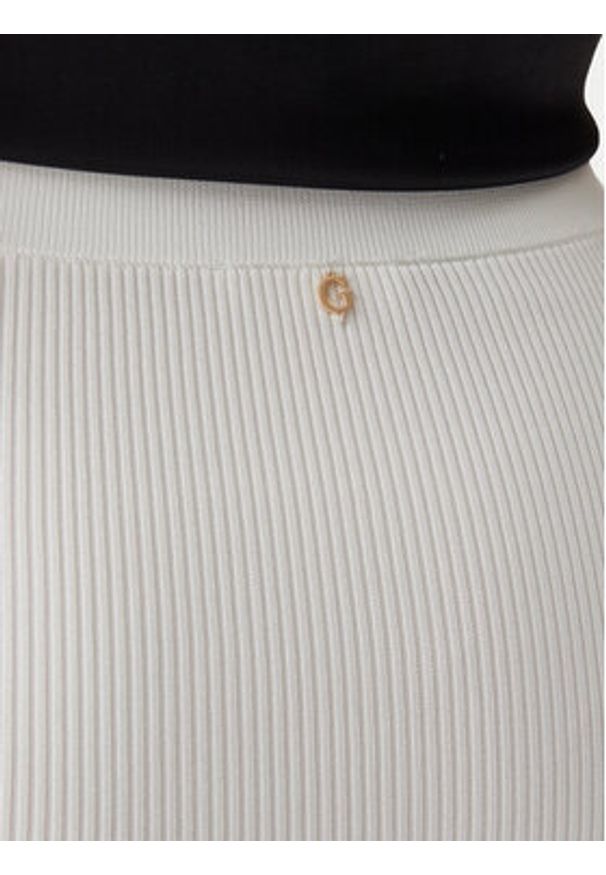 Guess Spódnica ołówkowa W5GD88Z3L10 Écru Slim Fit. Kolor: kremowy. Materiał: wiskoza