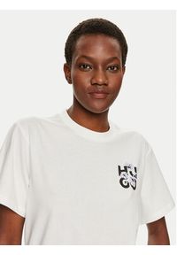 Hugo T-Shirt Vintage 50520307 Écru Relaxed Fit. Materiał: bawełna. Styl: vintage #3