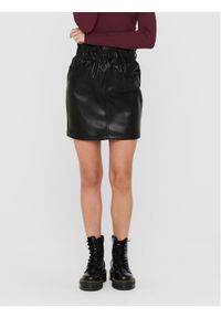 only - ONLY Spódnica z imitacji skóry 15206801 Czarny Regular Fit. Kolor: czarny. Materiał: skóra