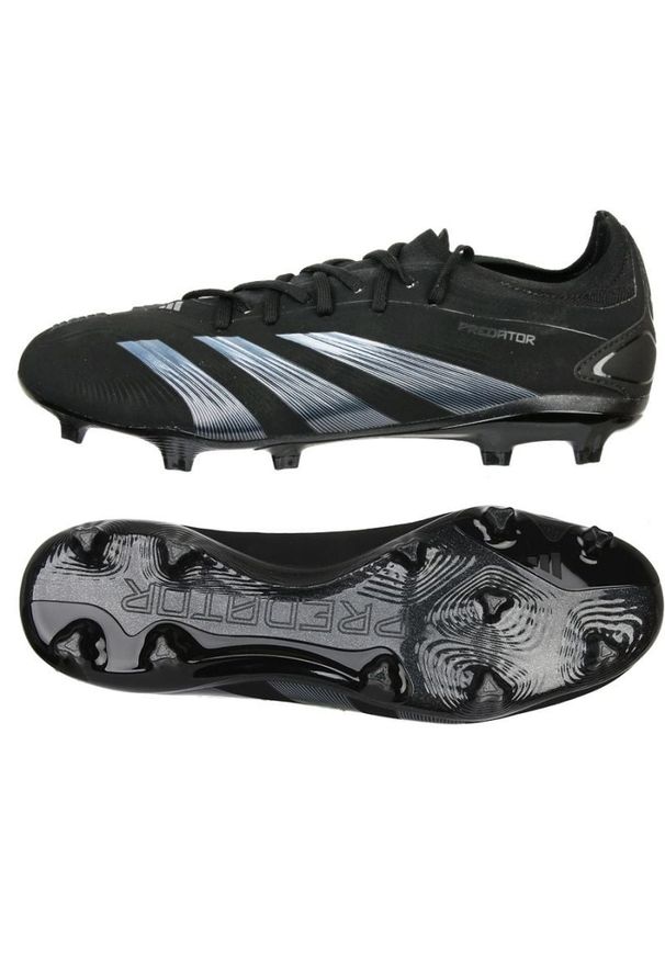 Adidas - Buty piłkarskie adidas Predator Pro Fg M IG7779 czarne. Zapięcie: sznurówki. Kolor: czarny. Materiał: syntetyk. Sport: piłka nożna