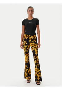 Versace Jeans Couture Legginsy 80HAC107 JS533 Czarny Flare Fit. Kolor: czarny. Materiał: wiskoza #3