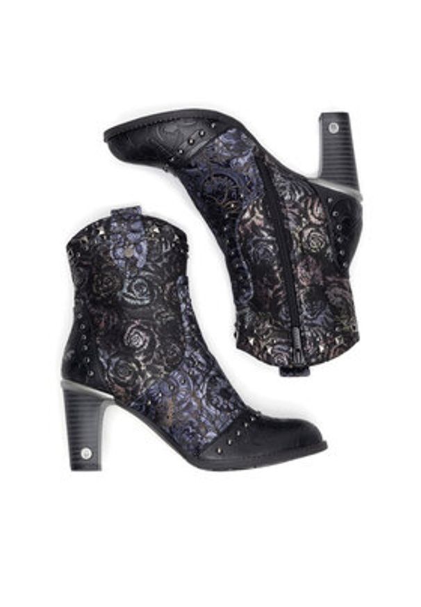 Mustang Botki 1335-505 Czarny. Kolor: czarny. Materiał: materiał