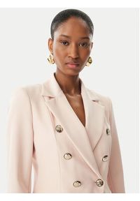 Maryley Marynarka 26EB139/43PY Różowy jasny Regular Fit. Kolor: różowy. Materiał: syntetyk #4