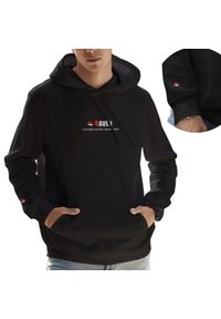RAVEN - Bluza sportowa kangurka męska Raven. Kolor: czarny