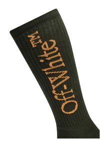 OFF-WHITE - Off-White Skarpety długie OMRA075S23KNI0015620 Zielony. Kolor: zielony. Materiał: bawełna