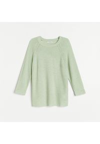 Reserved - Sweter z raglanowymi rękawami - Zielony. Kolor: zielony. Długość rękawa: raglanowy rękaw #1
