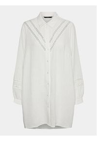 Vero Moda Curve Sukienka koszulowa Chris 10301894 Biały Regular Fit. Kolor: biały. Materiał: syntetyk. Typ sukienki: koszulowe #2