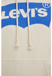 Levi's® - Levi's Bluza bawełniana damska kolor kremowy z kapturem gładka. Okazja: na spotkanie biznesowe. Typ kołnierza: kaptur. Kolor: beżowy. Materiał: bawełna. Długość rękawa: długi rękaw. Długość: długie. Wzór: gładki. Styl: biznesowy #3