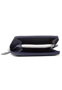 Lacoste Duży Portfel Damski L Zip Wallet NF2900PO Granatowy. Kolor: niebieski. Materiał: skóra #2