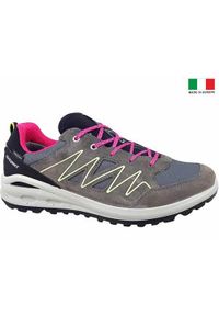 Buty trekkingowe damskie Grisport 15111V24G. Zapięcie: sznurówki. Kolor: szary. Materiał: guma, skóra, tkanina. Szerokość cholewki: normalna