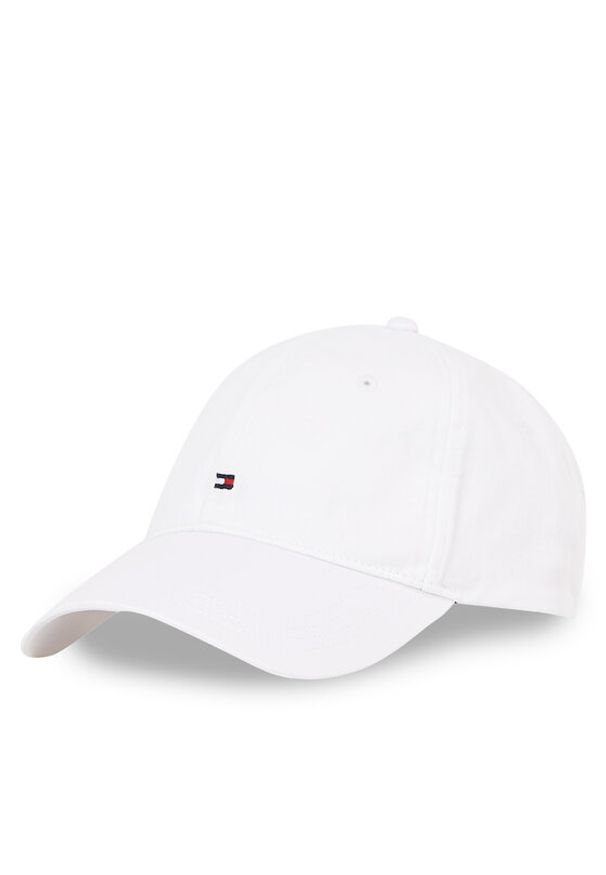 TOMMY HILFIGER - Tommy Hilfiger Czapka z daszkiem Essential Flag Soft Cap AW0AW17131 Biały. Kolor: biały. Materiał: materiał, bawełna