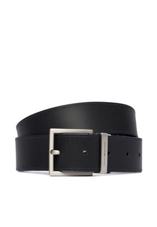 TOMMY HILFIGER - Tommy Hilfiger Pasek Męski Hudson Rev 3.5 AM0AM13945 Czarny. Kolor: czarny. Materiał: skóra