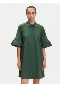 Marella Sukienka koszulowa Medicea 2515221192 Zielony Relaxed Fit. Kolor: zielony. Materiał: bawełna. Typ sukienki: koszulowe #1