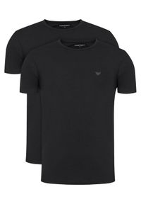 Emporio Armani Underwear Komplet 2 t-shirtów EM000391 AF14132 MC005 Czarny Regular Fit. Kolor: czarny. Materiał: bawełna