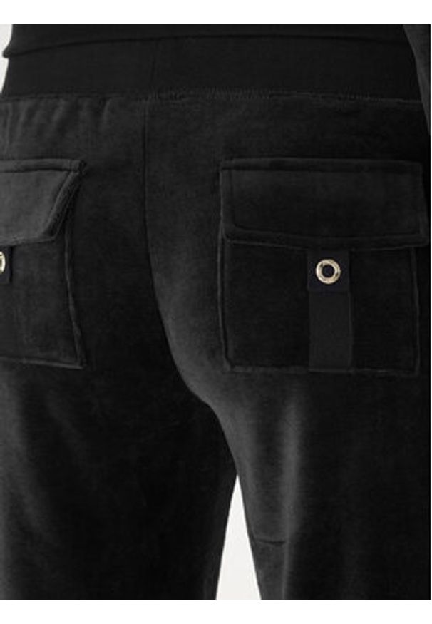 Juicy Couture Spodnie dresowe Caisa JCSEBJ008G Czarny Slim Fit. Kolor: czarny. Materiał: welur, bawełna