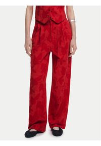 Desigual Spodnie materiałowe Suitrojo 25SWPW33 Czerwony Straight Fit. Kolor: czerwony. Materiał: bawełna
