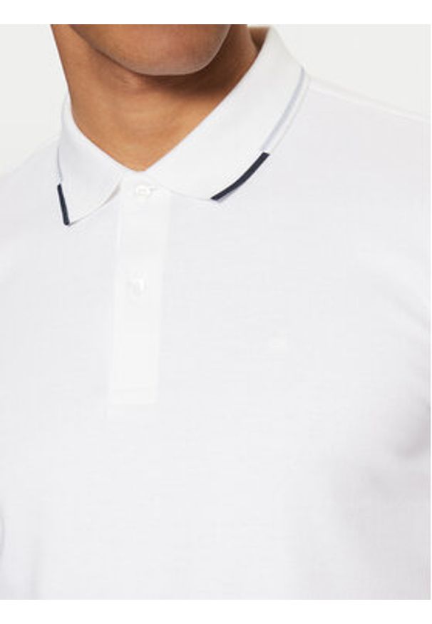 Calvin Klein Polo K10K114130 Biały Regular Fit. Typ kołnierza: polo. Kolor: biały. Materiał: bawełna