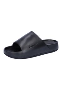 Klapki męskie Nike Calm Slide. Zapięcie: bez zapięcia. Kolor: czarny. Materiał: syntetyk, materiał. Sezon: lato. Sport: turystyka piesza