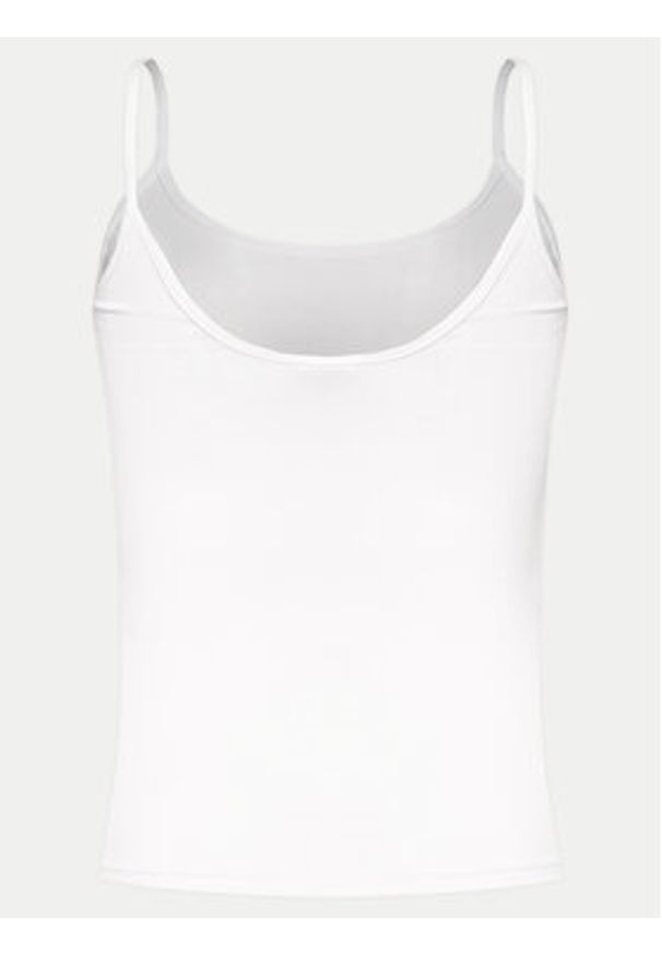 Gina Tricot Top 22470 Biały Slim Fit. Kolor: biały. Materiał: bawełna