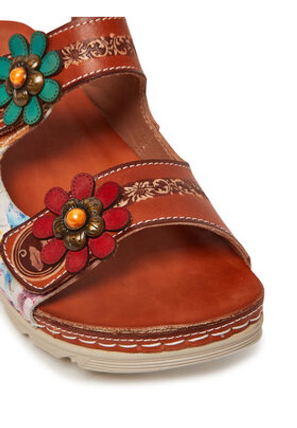 Laura Vita Sandały Dorry 16 Miedziany. Kolor: brązowy. Materiał: skóra