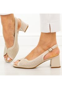Cieliste sandały damskie na słupku Sergio Leone Sk467. Okazja: na wesele, na ślub cywilny. Zapięcie: pasek. Materiał: skóra. Sezon: wiosna, lato. Obcas: na słupku. Styl: elegancki, klasyczny, wizytowy. Wysokość obcasa: średni #1