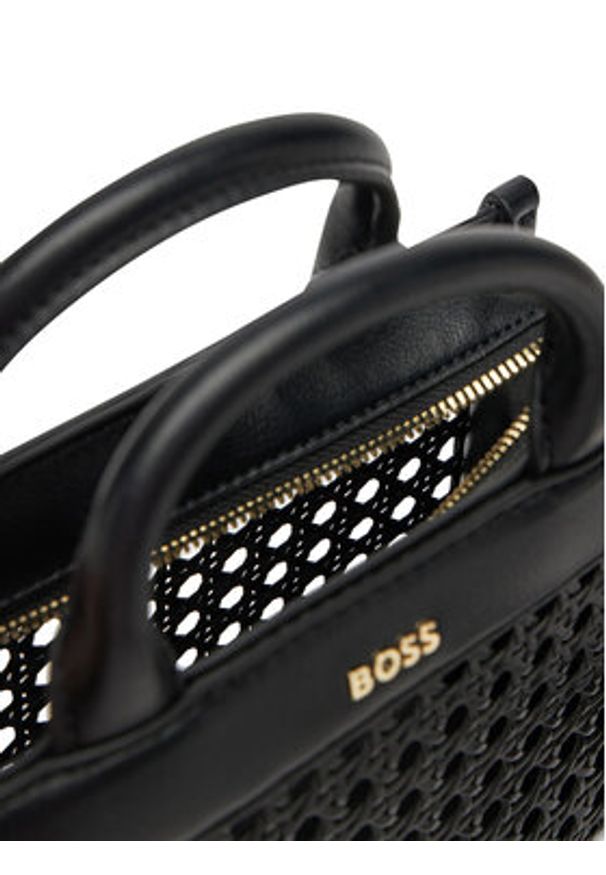 BOSS Torebka 50541759 Czarny. Kolor: czarny. Materiał: skórzane