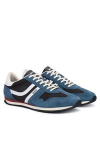 BOSS Sneakersy Levon 50568468 Granatowy. Kolor: niebieski. Materiał: skóra, zamsz #5