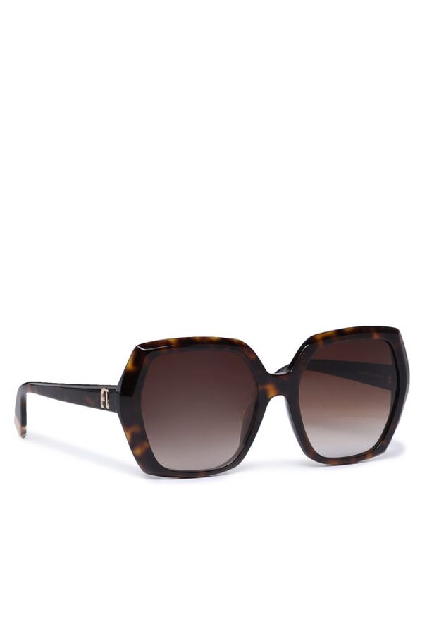 Furla Okulary przeciwsłoneczne Sunglasses SFU620 WD00054-A.0116AN000-1-060-20-CN Brązowy. Kolor: brązowy