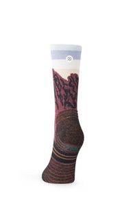 Skarpety damskie Stance The Ridge Light Wool Crew. Kolor: czerwony. Sport: turystyka piesza